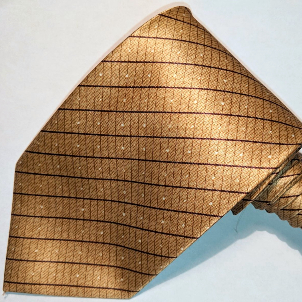 Romario Manzini yellow silk tie